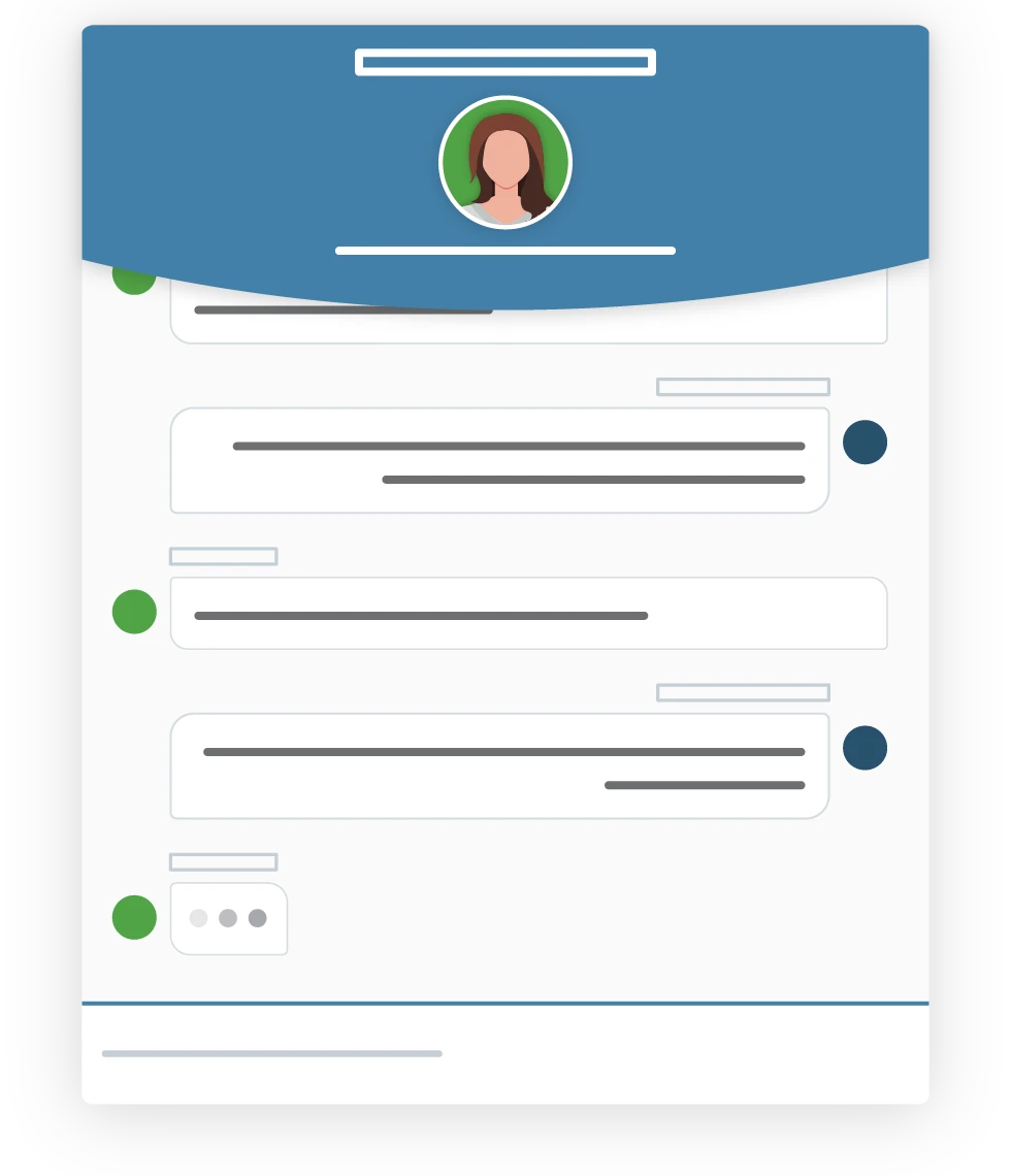 Screen showing online chat in Lumavate Platform